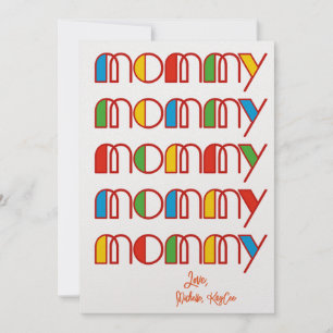 Colourful Mummy Stacked Card - Custom Mother’s Day