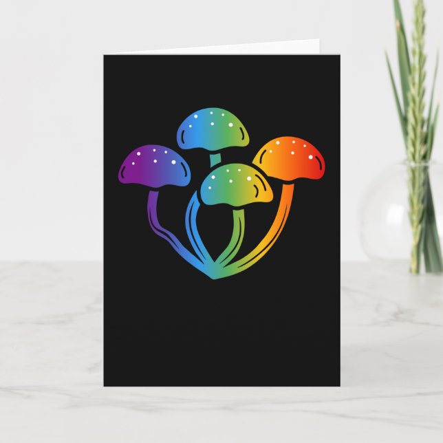 Colourful Mushroom for Rainbow Day Card (Front)