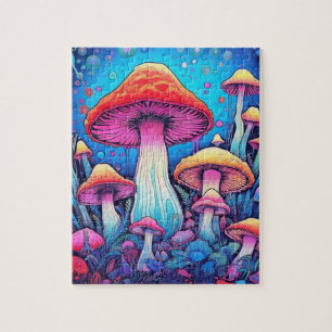 Colourful Mushroom Fungi   Hard Challenging Jigsaw Puzzle