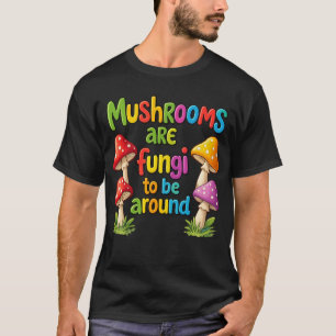 Colourful mushrooms design, bright forest fungi T-Shirt