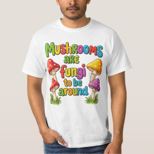 Colourful mushrooms design, bright forest fungi T-Shirt