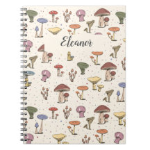 Colourful Mushrooms Doodle Pattern - Customisable