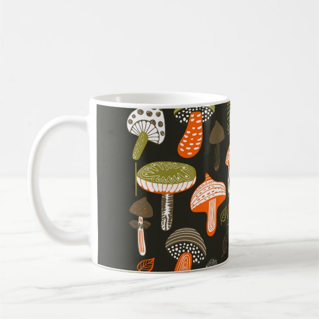 Colourful Mushrooms: Fairy Collection Coffee Mug (Left)