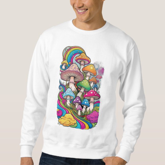 Colourful mushrooms sweatshirt (Front)