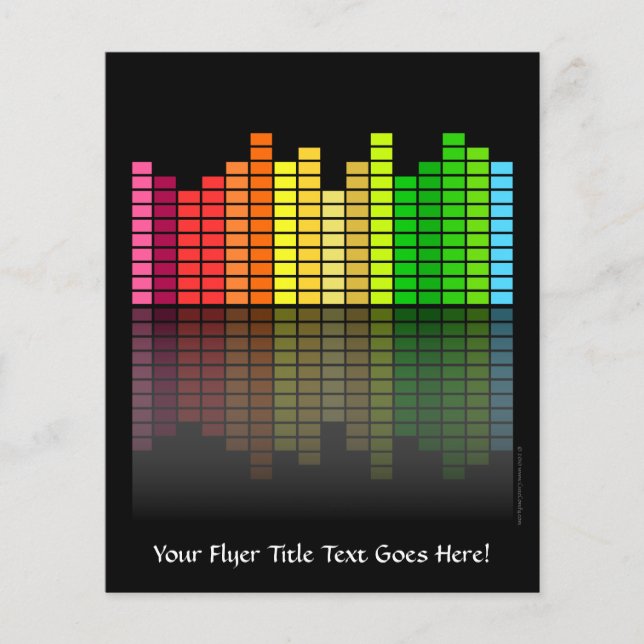 Colourful Music Equalizer w/Reflection, Cool Techn Flyer (Front)
