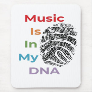 Colourful Music Is In My DNA Musician Music Notes Mouse Pad
