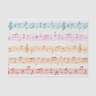 Colourful music note Pattern musician  Tissue Paper