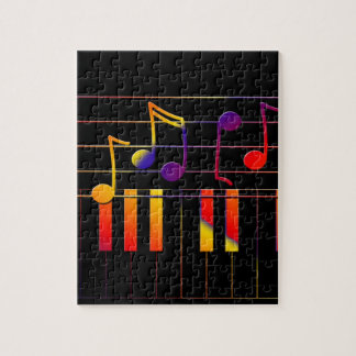 Colourful Music Notes and Keys Jigsaw Puzzle
