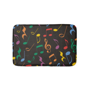 Colourful Music Notes Bath Mat