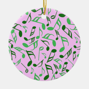 Colourful Music Notes Ceramic Tree Decoration