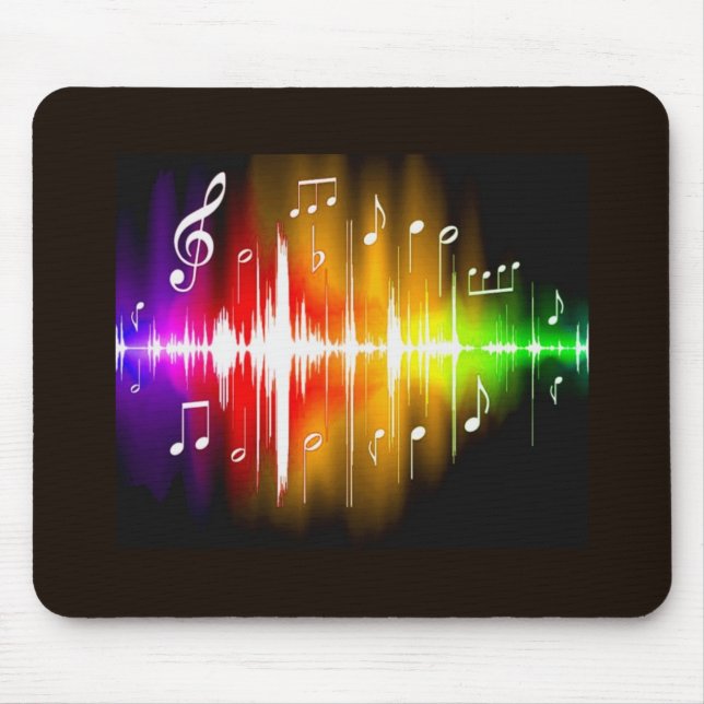 Colourful Music Notes Mouse Pad (Front)