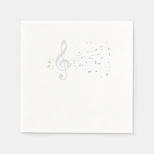 Colourful Music Notes Musician Musical Instrument  Napkin