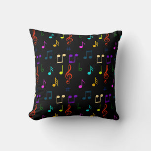 Colourful Music Notes Musician Musical Note Art Cushion