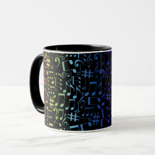 Colourful Music Notes Musicians Music Lovers Mug