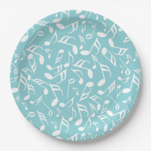 Colourful Music Notes Paper Plate
