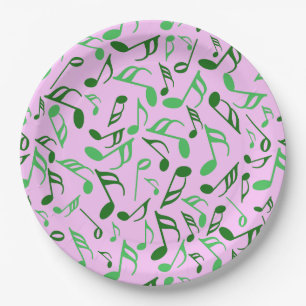 Colourful Music Notes  Paper Plate