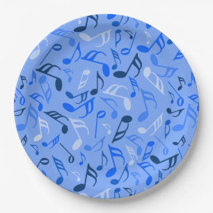 Colourful Music Notes  Paper Plate