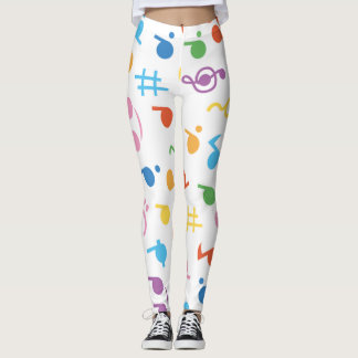 Colourful Music Notes pattern Leggings