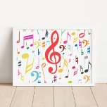 Colourful Music Notes Poster<br><div class="desc">Colourful Music Notes 11" x 8.5", Value Poster Paper (Matte)</div>