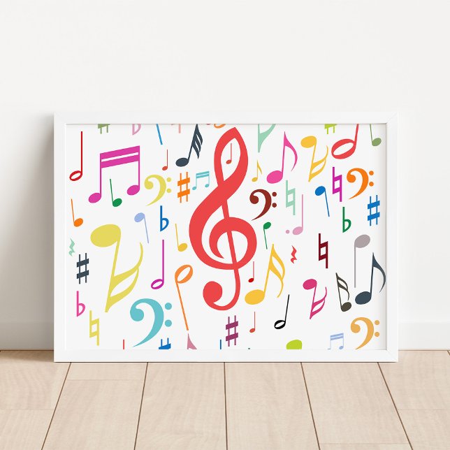 Colourful Music Notes Poster (Creator Uploaded)