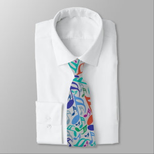 Colourful Music Notes Tie