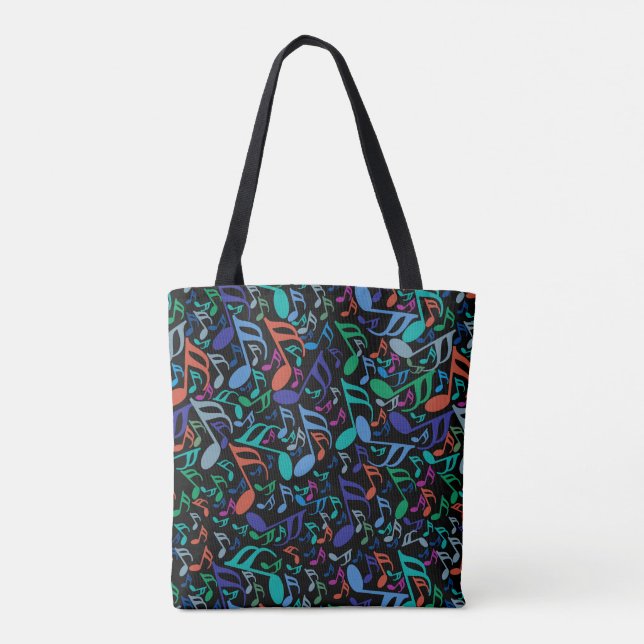 Colourful Music Notes Tote Bag (Back)