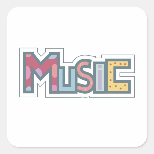 colourful music sticker (Front)