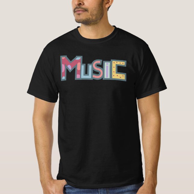 colourful music sticker T-Shirt (Front)