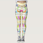 Colourful Musical Birds Leggings Spring<br><div class="desc">Leggings with Cute Colourful Musical Birds Symphony - Happy Song - Spring Melody Drawing - Customisable - Choose / Add Your Unique Text / Font / Colour - Make Your Special Gift - Resize and move or remove and add elements / image with customisation tool ! - Drawing and Design...</div>