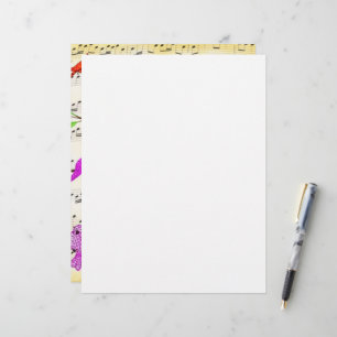 Colourful Musical Birds Letterhead Spring