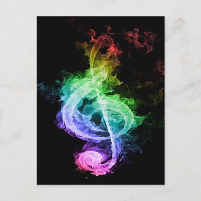 Colourful Musical Note Design Postcard (Front)