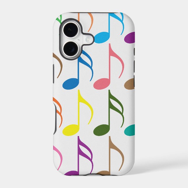 Colourful musical notes pattern (Back)