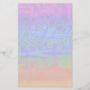 Colourful Musical Symbols Stationery