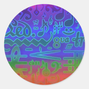 Colourful Musical Symbols Sticker