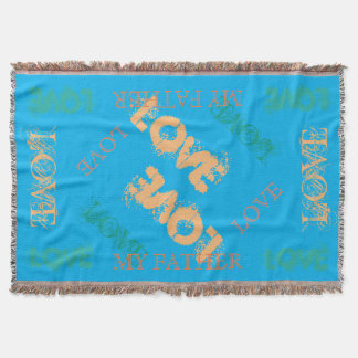 Colourful My Father Throw Blanket