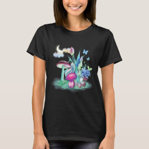 Colourful Mycology Mushrooms caterpillar Mushroom  T-Shirt