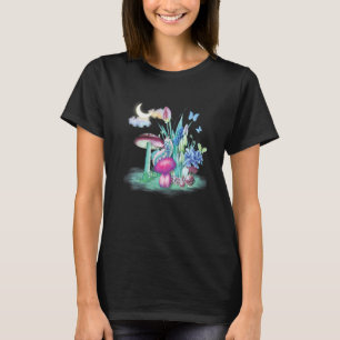 Colourful Mycology Mushrooms caterpillar Mushroom  T-Shirt