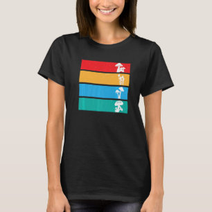 Colourful Mycology Mushrooms Vintage Cottagecore F T-Shirt