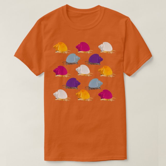Colourful Mystery Snails T-Shirt (Design Front)