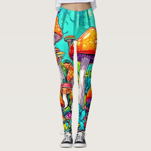 Colourful Mystic Shroom Artwork Leggings