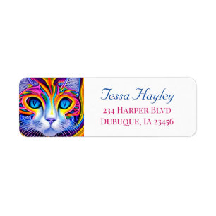 Colourful Mystical Abstract Cat