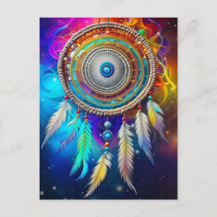 Colourful Mystical Dreamcatcher Postcard
