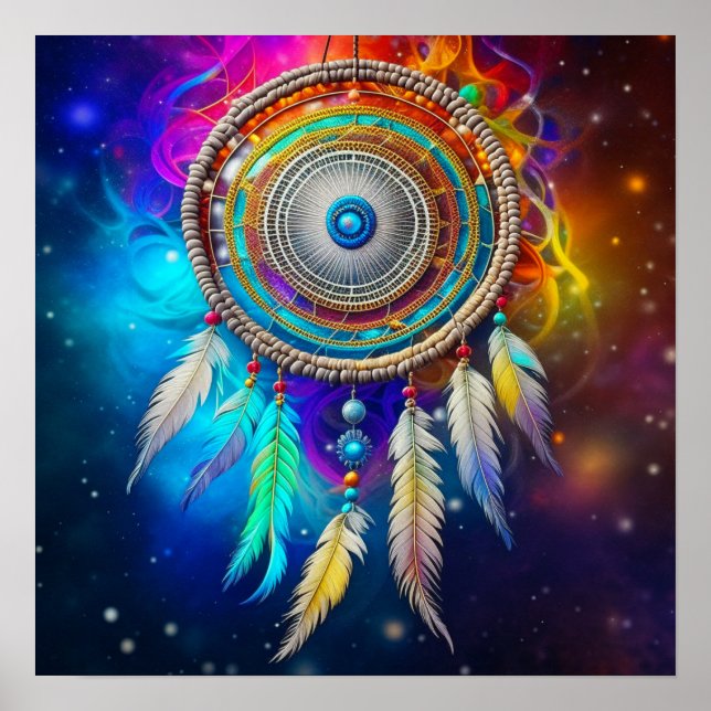 Colourful Mystical Dreamcatcher  Poster (Front)