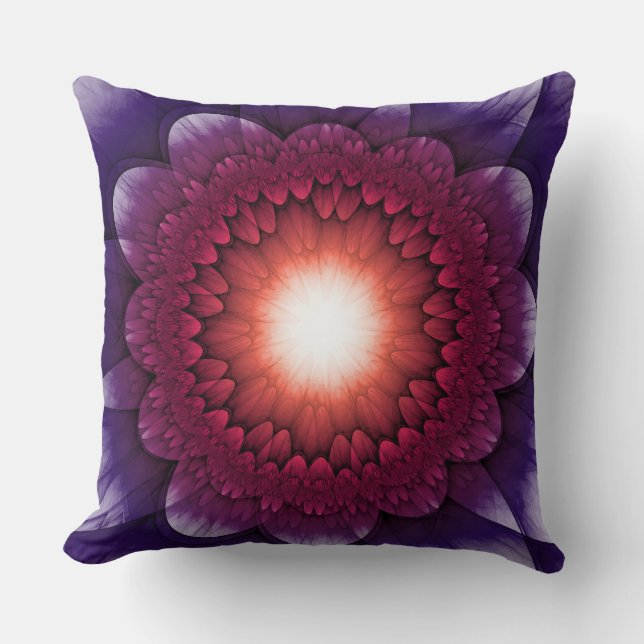 Colourful mystical floral ornament  cushion (Front)