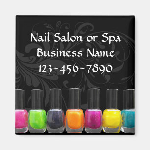 Colourful Nail Polish Bottles, Nail Salon Magnet