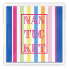 Colourful Nantucket Striped Acrylic Tray