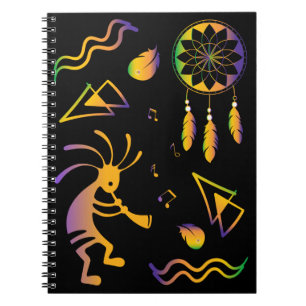 Colourful Native American Kokopelli Notebook