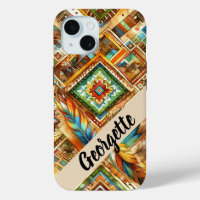 Colourful Native American Print IPhone Case