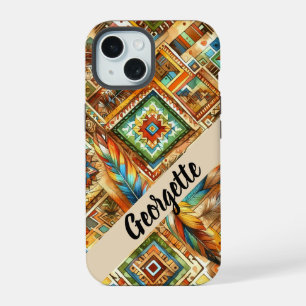 Colourful Native American Print IPhone Case