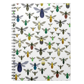 Colourful Native Bees Spiral Notebook